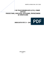 Canalizații de Telecomunicații (CTC) - Fibră Optică. Proiectare, Execuție, Utilizare, Întreținere Și Verificare