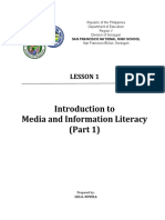 MODULE 1 Describes How Communication Is Influenced by Media and Information