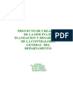 O. Proyecto de Creacion