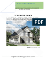 Certificado de Vivencia FILADELFIA DE MANCHAY