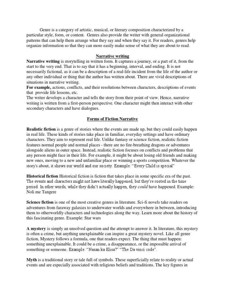Overview of Literary Genres and Styles | PDF