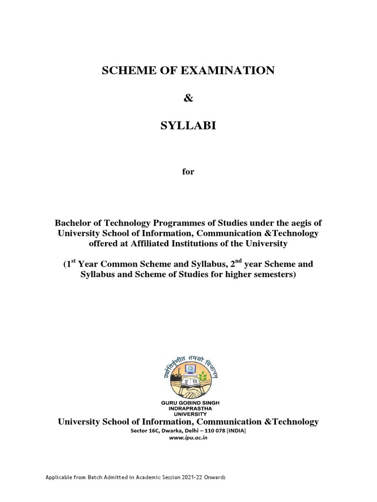IPU BTech CSE Syllabus All 4 Year PDF | PDF