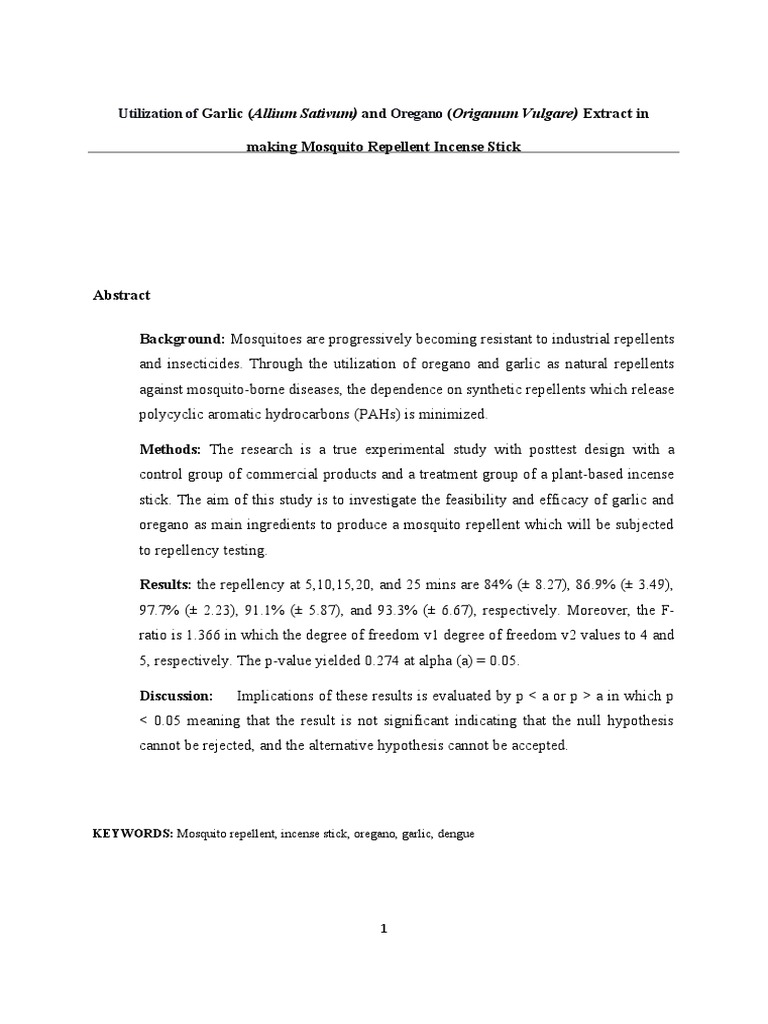 Utilization of Garlic (Allium Sativum) and Oregano (Origanum Vulgare