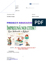 Proiect Educational Ziua Lecturii