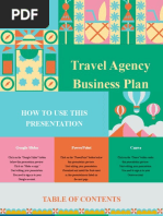 Green Blue Pink and Orange Festive Pattern Travel Agency Business Plan Presentation