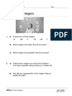 Comparing Integers SM Group PDF