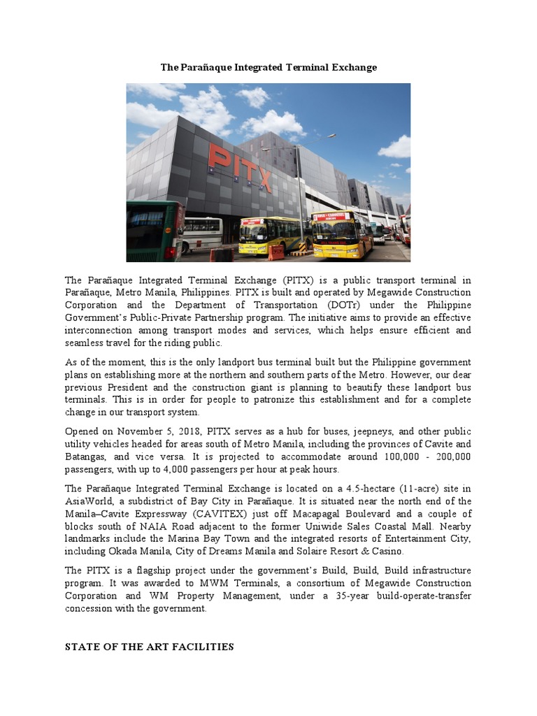 Parañaque Integrated Terminal Overview | PDF