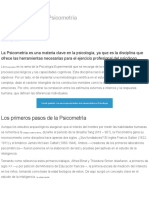 Psicometria - A¿que Es y en Que Consiste Esta Disciplina - U1 PDF