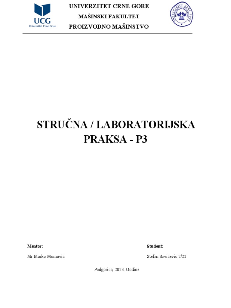 Stručna Laboratorijska Praksa - P3 - MM1 | PDF