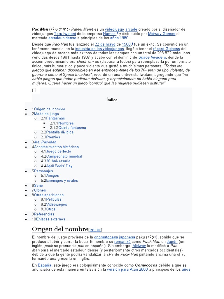 Pac Man | PDF