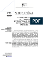 Organisations du travail et nouveaux risques pour la santé des salariés