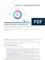 Descriptive Research Vs Correlational Research