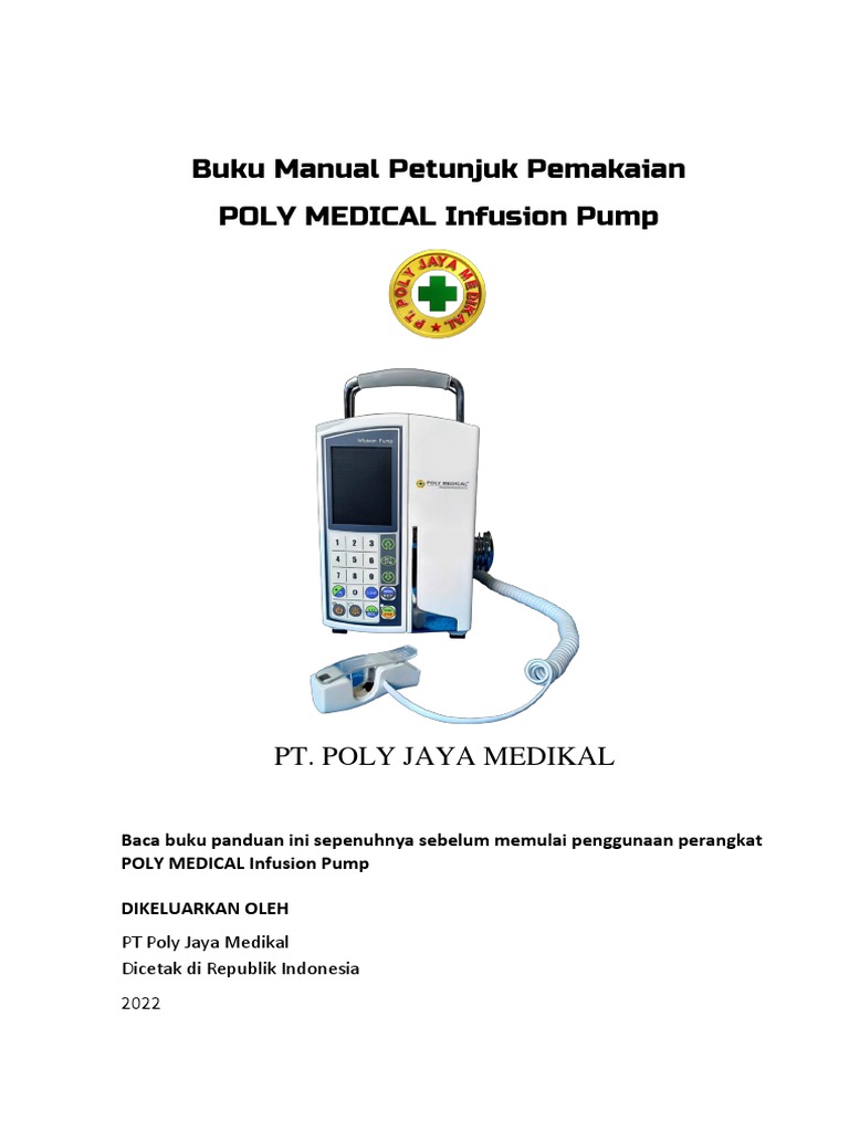 Panduan Pemakaian Infusion Pump POLY | PDF