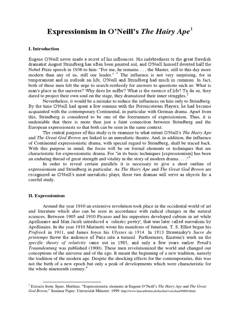 Expressionism in the hairy ape pdf expressionism realism arts 