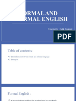 Formal and Informal English