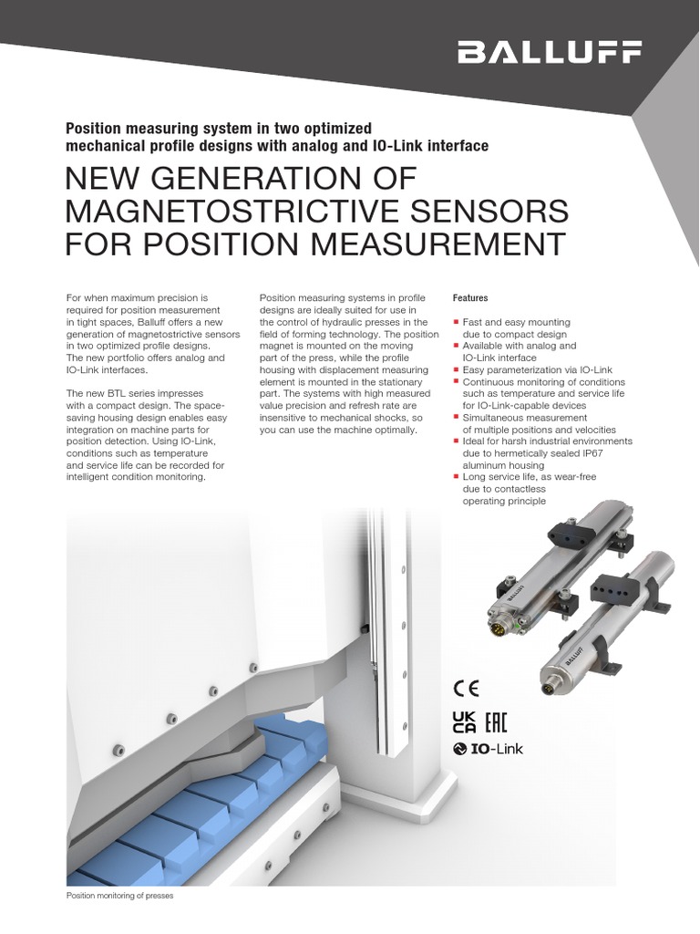 Magnetostrictive Position Sensors Overview | PDF