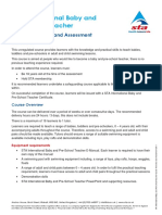 STA International Baby and Pre School Teacher Course Overview and Assessment v20.1