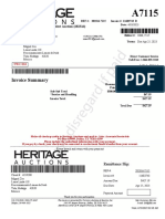 Tuesday World Paper Money Auction Invoice