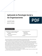 Aplicando La Psicología Social A Las Organizaciones: Larry M. Coutts