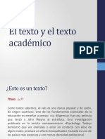 PPT El Texto y El Texto Académico