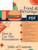 Dark Blue, Red and Green Retro Vintage Food & Beverage Meeting Business Presentation