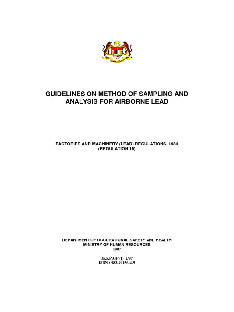 Airborne Lead Sampling Guidelines | PDF | Business