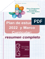Plan de Estudios 2022 y Marco Curricular RESUMEN