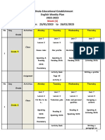 English Weekly Plan - Week 4