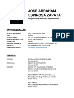 Hoja de Vida José Espinosa PDF