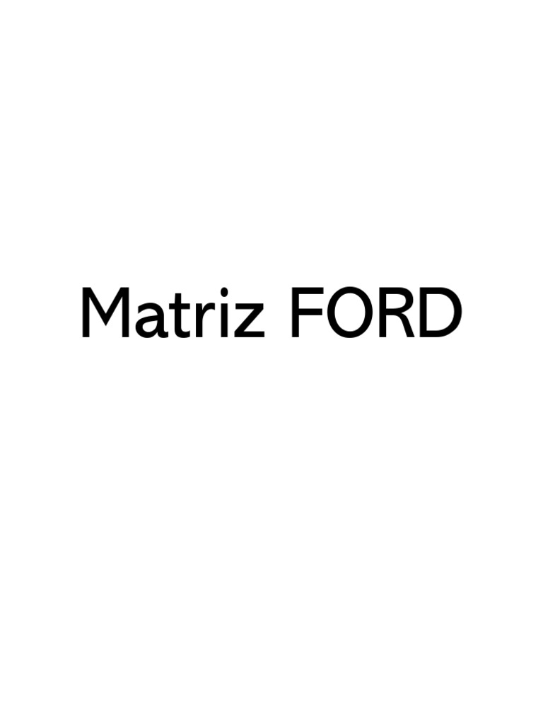 Matriz FORD PDF | PDF