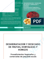 Deshidratación y Desecado de Frutas, Hortalizas y Hongos P PDF
