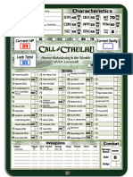 Character Sheet - Modern - Basic Autocalc - Call of Cthulhu 7th Ed