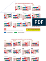 Calendario de publicación de ofertas de quincena