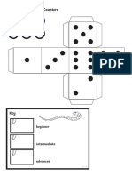 Question Cards, Dice and Counters Black and White PDF