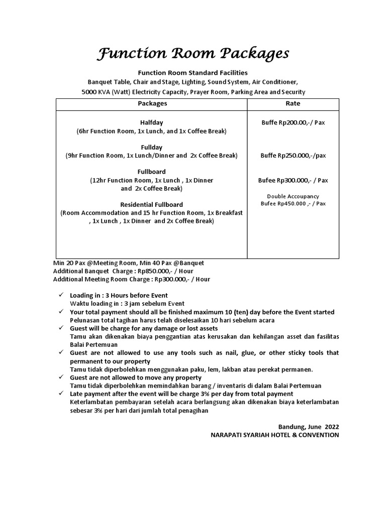 Meeting Room Rates 2022 Update PDF