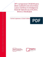 ChatGPT y Programas CAQDAS para El Análisis Cualitativo de Entrevistas: Pasos para Combinar La Inteligencia Artificial de OpenAI Con ATLAS - Ti, Nvivo y MAXQDA