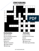 Crucigrama Descubre Personaje PDF