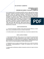 Convenio de Guarda Custodia y Alimento Separados PDF