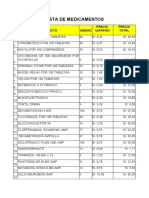 Lista de medicamentos y precios farmacéuticos