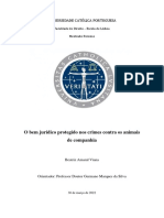 O Bem Jurídico Protegido Nos Crimes Contra Os Animais de Companhia