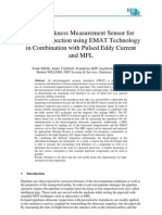 Wall Thickness Measurement Sensor For Pipeline Inspection Using EMAT Technology in Combination With Pulsed Eddy Current and MFL