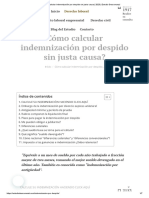 Calcular Indemnización Por Despido Sin Justa Causa - 2023 - Estudio Dessomanzi PDF