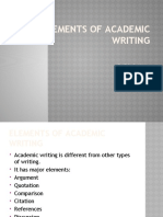 Elements of Academic Writing