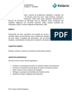 Ementa-Processos de Fabricação II-Usinagem PDF
