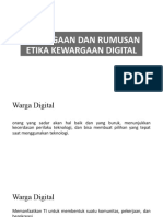 3.8. Kewargaan Dan Rumusan Etika Kewargaan Digital