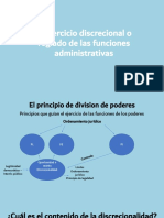 El Ejercicio Discrecional o Reglado de Las Funciones Administrativas PDF