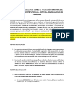 Procedimiento para Llevar A Cabo La Evaluación Semestral Del Avance de Tesis (Comité Tutorial) A Distancia de Los Alumnos de Posgrado