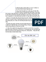 Cấu tạo của đèn led