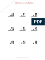 Multiplicaciones de 2x2 Cifras PDF
