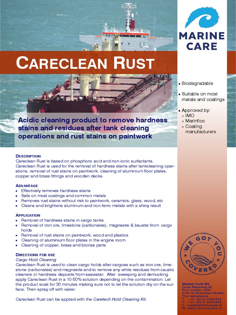 Careclean Rust: Biodegradable Cleaner | PDF